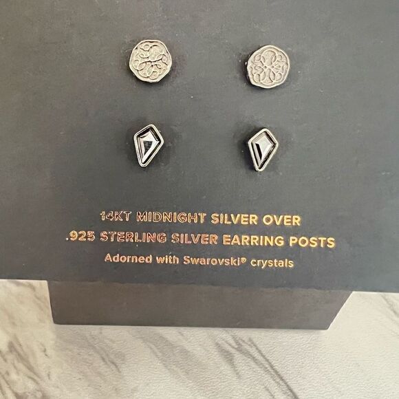 ALEX AND ANI Diamond Jet & Path Of‎ Life Stud Earring Set, NWT - Picture 7 of 12